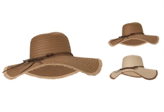 Καπέλο Γυναικείο Ψάθινο με Σχέδιο σε Διάφορες Αποχρώσεις