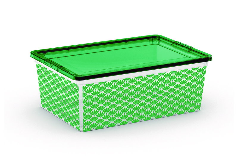 Κουτί Αποθήκευσης Πλαστικό Curver C-Box Art Deco Μ37xΠ26xY15cm 11lt Πράσινο