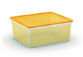 Κουτί Αποθήκευσης Πλαστικό Curver C-Box Art Deco M40xΠ34xΥ17cm 18lt Κίτρινο