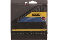 Τρυπάνια Hss-R Stanley 1-10mm Μ0.5mm Σετ 19 Τεμαχίων Μετάλλου