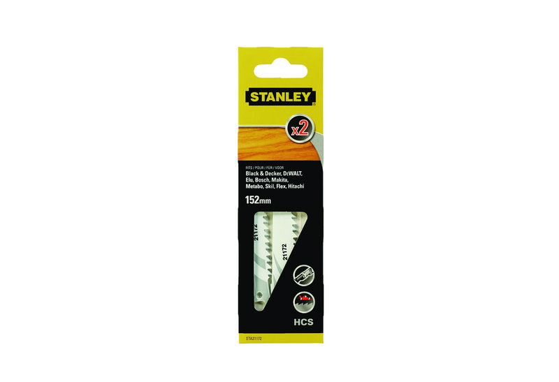 Λάμες Σεγάτσας για Ξύλο και Πλαστικό Stanley 152mm 2 Τεμάχια