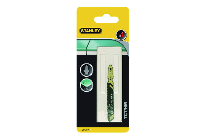 Λάμες Σέγας Stanley TCT/HM '' Τ'' 50mm για Πλακάκια
