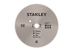 Δίσκος Χρωμίου Stanley Φ160XΦ16mm με 100 Δόντια