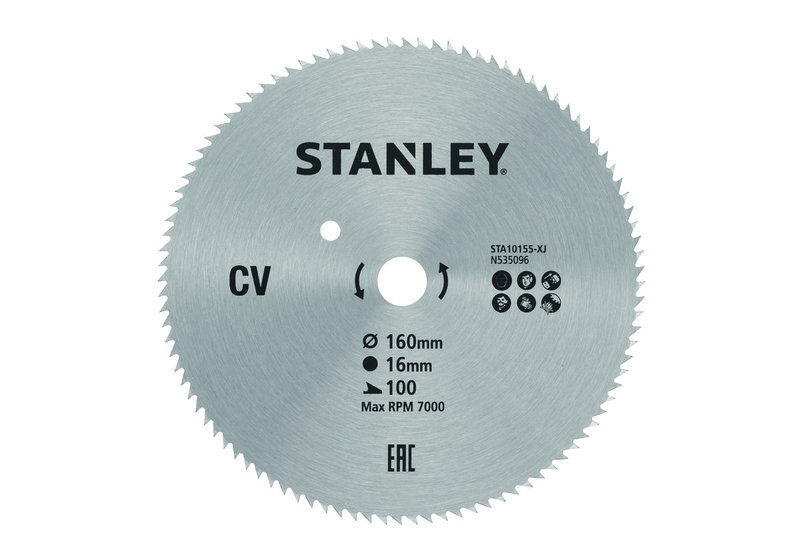 Δίσκος Χρωμίου Stanley Φ160XΦ16mm με 100 Δόντια