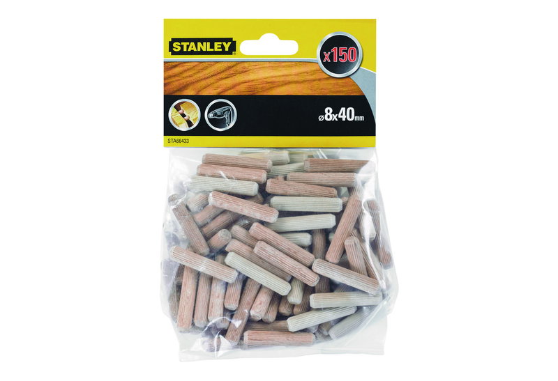 Καβίλιες για Ξύλο Stanley Φ.8mm 150 Τεμάχια