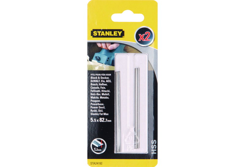 Μαχαίρια Πλάνης Hss Stanley 5.5 X 82 X 1.2mm 2 Τεμάχια
