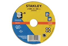 Δίσκος Κοπής Μετάλλου Stanley Φ.125 5 Τεμαχίων