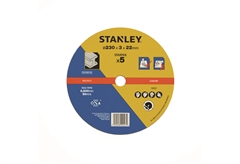 Δίσκος Κοπής Stanley 230X22mm Μετάλλου Επίπεδος για Γωνιακούς Τροχούς
