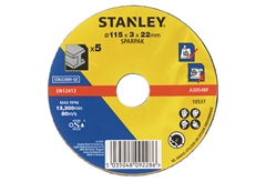 Δίσκος Κοπής Μετάλλου Stanley Φ.115 5 Τεμαχίων