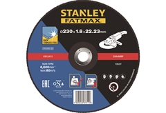 Δίσκος Κοπής Stanley 230X22.23X1.8 Inox Επίπεδος για Γων.Τροχούς