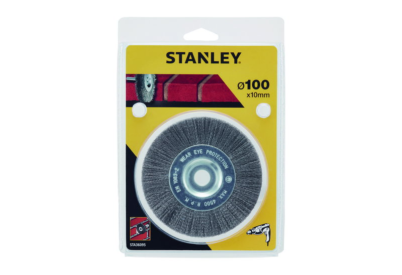Συρματόβουρτσα Καμπάνα Stanley Φ.100mm για Τροχό