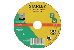 Δίσκος Κοπής Δομικών Υλικών Stanley Φ.125mm Επίπεδος