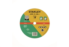 Δίσκος Κοπής Δομικών Υλικών Stanley Φ.230mm Επίπεδος