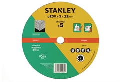 Δίσκος Κοπής Δομικών Υλικών Stanley Φ.230mm Επίπεδος