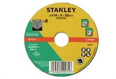 Δίσκος Κοπής Δομικών Υλικών Stanley Φ.115mm Επίπεδος