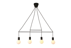 Κρεμαστό Φωτιστικό Viokef Gloria 4-Φωτο Μαύρο