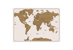 Παγκόσμιος Χάρτης Ξυστός 82X59cm