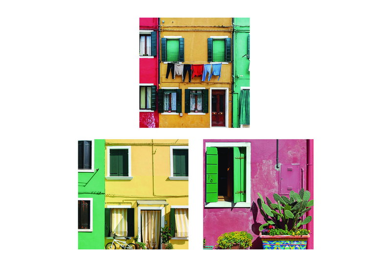 Καμβάς Ζωγραφικής Colored Facades 28X28cm σε Διάφορα Σχέδια