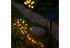 Φωτιστικό Ηλιακό Led Αλυσίδα 50Pcs Θερμό Λευκό Φως