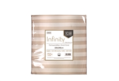 Παπλωματοθήκη Infinity Stripe Sand Λευκη/Μπεζ 220X240cm