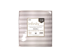 Παπλωματοθήκη InfinityStripe Silver Λευκη/Γκρι 220X240cm