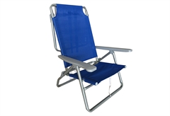 Καρέκλα Παραλίας με Ιμάντες Μεταφοράς Μεταλλική 58x64x88cm Μπλε