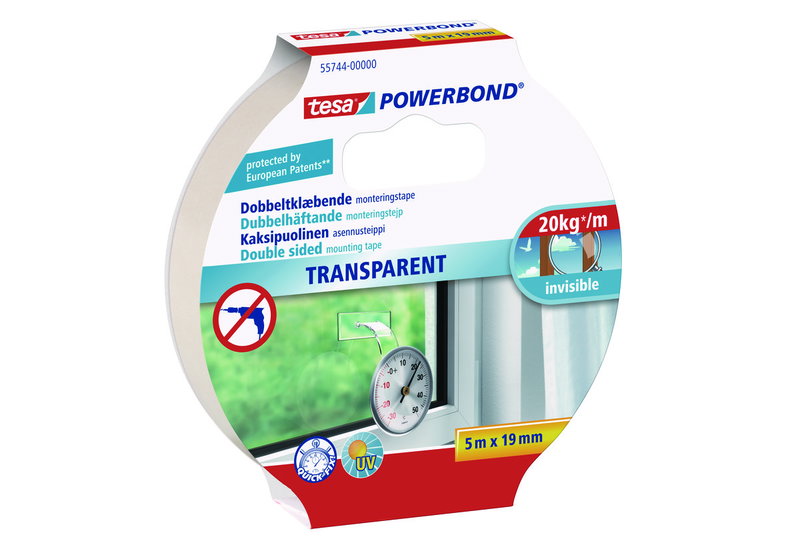 Ταινία Στερέωσης Tesa Powerbond Transparent 5Mx19mm