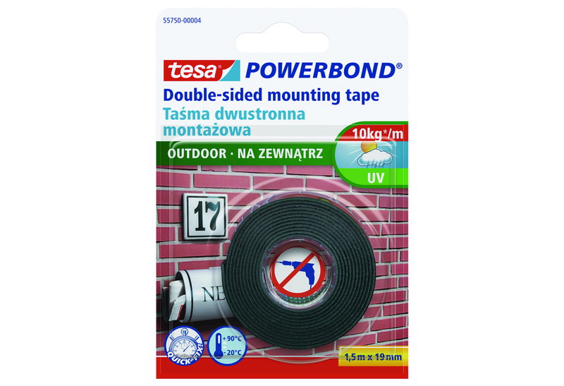 Ταινία Στερέωσης Tesa Powerbond Εξωτερικής Χρήσης 1.5Mx19mm