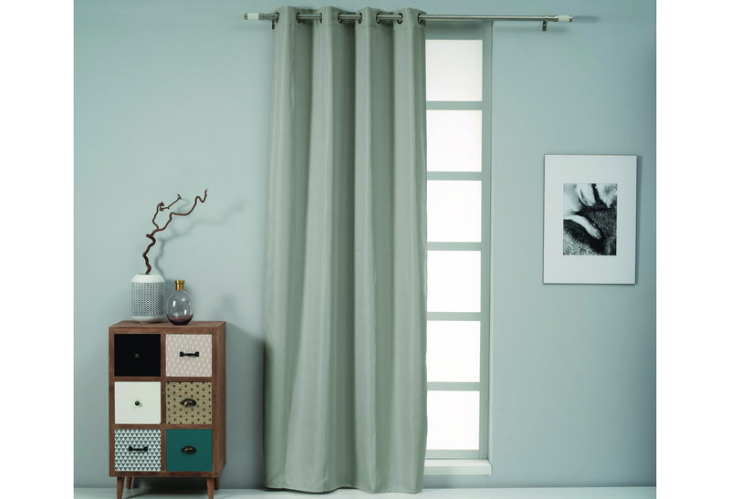Κουρτίνα Easy Home Luna Blackout 260x140cm Γκρι με Τρουκς
