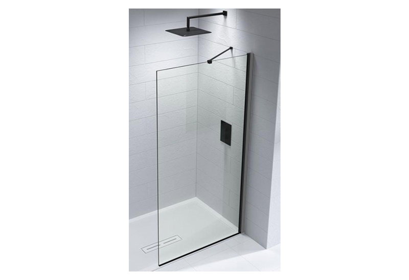 Σταθερό Φύλλο Ντους Areti F 70x195cm 6mm Μαύρο Προφίλ