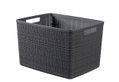Καλάθι Αποθήκευσης Πλαστικό Curver Jute Cube M28xΠ28xY27cm 17lt Γκρι