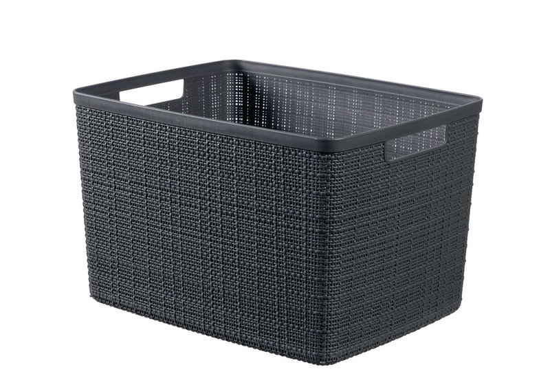 Καλάθι Αποθήκευσης Πλαστικό Curver Jute Cube M36xΠ28xY13cm 20lt Γκρι