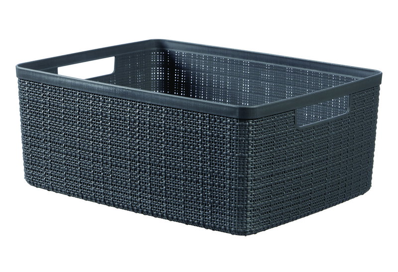 Καλάθι Αποθήκευσης Πλαστικό Curver Jute M36xΠ28xY15cm 12lt Γκρι