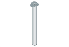 Πόδι Τραπεζιού Element Φ6x70cm Inox με Ρεγουλατόρο 30mm