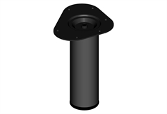 Πόδι Τραπεζιού Element Φ6x20cm Μαύρο με Ρεγουλατόρο 30mm