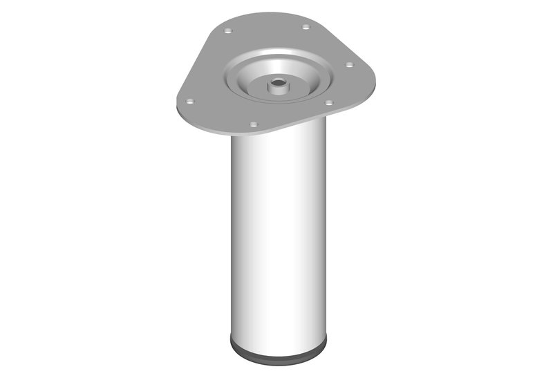 Πόδι Τραπεζιού Element Φ6x20cm Λευκό με Ρεγουλατόρο