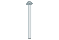 Πόδι Τραπεζιού Element Φ6x80cm Inox με Ρεγουλατόρο