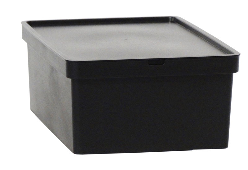 Κουτί Αποθήκευσης Πλαστικό Viomes Nova Μ35.5xΠ25.5xΥ13.5cm 10lt Μαύρο