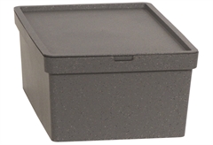 Κουτί Αποθήκευσης Πλαστικό Viomes Mosaic Λάβα M35.5xΠ25.5xΥ13.5cm 10lt Γκρι Σκούρο