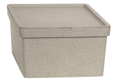 Κουτί Αποθήκευσης Πλαστικό Viomes Mosaic Πέτρα M35.5xΠ25.5xΥ13.5cm 10lt Γκρι Σκούρο