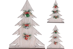 Χριστουγεννιάτικο Διακοσμητικό Δέντρο Ξύλινο σε 2 Σχέδια 29cm