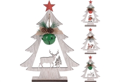 Χριστουγεννιάτικο Διακοσμητικό Δέντρο σε 3 Σχέδια 18cm