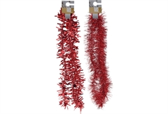 Χριστουγεννιάτικη Γιρλάντα Tinsel 180cm σε 2 Σχέδια Κόκκινη