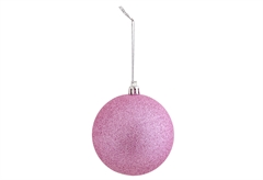 Σετ Μπάλες Πλαστικές Glitter Ροζ Φ8cm 6τμχ