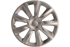 Σετ Τάσια J-Tec Veron Carbon 15" Ασημί 4τμχ