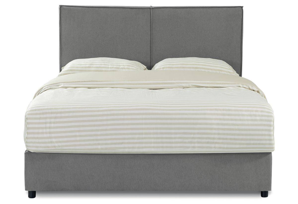 Κρεβάτι Διπλό Interium Whisper Ανοιχτό Γκρι για Στρώμα 200x160cm