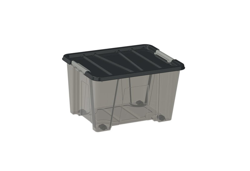Κουτί Αποθήκευσης Πλαστικό Dea Home M40xΠ30xY24cm 15lt Μαύρο/Γκρι