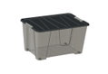 Κουτί Αποθήκευσης Πλαστικό Dea Home M57xΠ39xY32cm 50lt Μαύρο/Γκρι