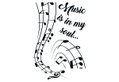 Αυτοκόλλητο με Φράση '' Music In My Soul''