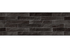Πλακάκι Τοίχου Κεραμικό Brick 25x75cm Μαύρο